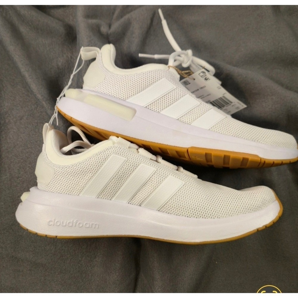 Adidas Racer TR23‎ White Gum Running Shoes Sneakers IF3330 Mens 5.5 Womens 7 NEW - Picture 3 of 8